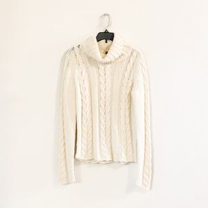 International‎ Concepts Wool Blend Cream Cable Knit Sweater